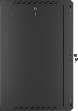 Lanberg WF01 Series 19" Wandschrank 18HE, hängend, Flatpack, Glastür, IP20, RAL 9004, 600mm tief