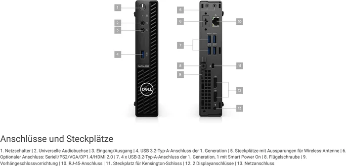 Dell OptiPlex 3090 Micro, Core i5-10500T, 8GB RAM, 256GB SSD