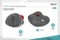 Digitus Wireless Ergonomic Trackball Mouse schwarz/rot, Bluetooth Vorschaubild