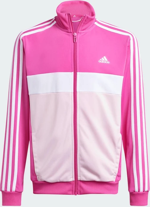 adidas Essentials 3-Streifen Tiberio Trainingsanzug semi lucid fuchsia/white/clear pink (Junior)