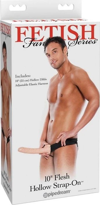 Pipedream Fetish Fantasy 10" Flesh Hollow Strap-on