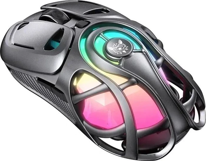 Onikuma DM02 Tri-Mode Wireless Gaming Mouse grau, USB/Bluetooth