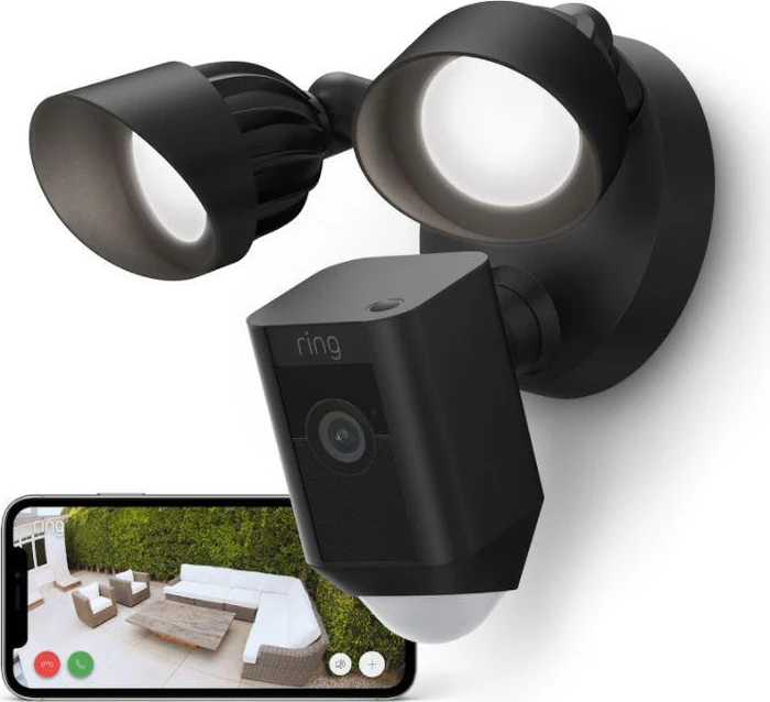 Ring Floodlight Cam Wired Plus, schwarz