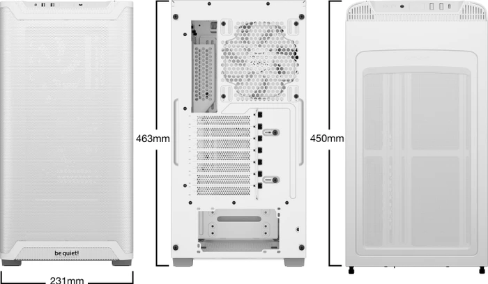 be quiet! Pure Base 501 Airflow Window White, Glasfenster