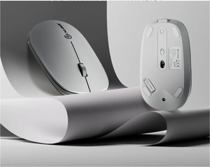Alogic Echelon USB-C Rechargeable Wireless Mouse weiß, USB/Bluetooth