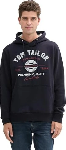 Tom Tailor Logo-Print Hoodie sky captain blue (Herren)