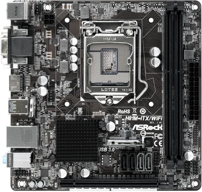 ASRock H81M-ITX/WiFi (Intel 1150)