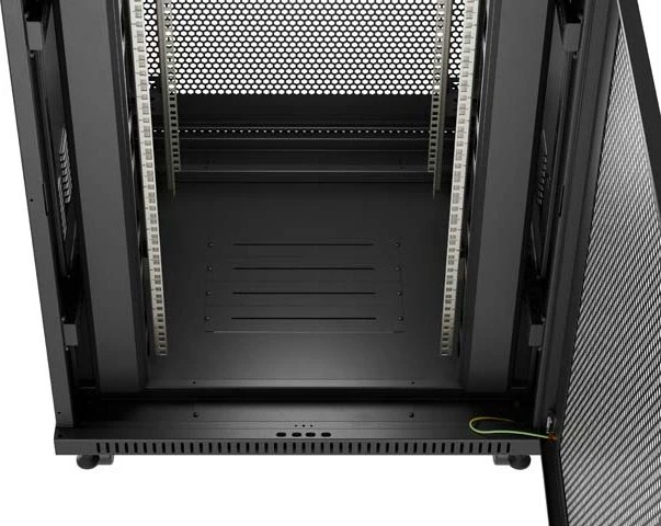 Lanberg 19" Rackschrank 22HE, LCD, freistehend, Flat Pack, V2, Gitternetztür, IP20, RAL 9004, 800mm tief