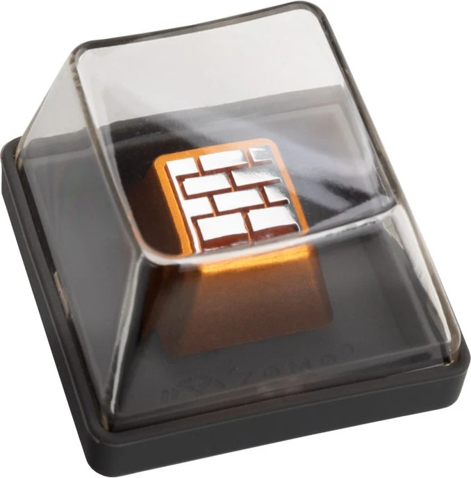 Zomoplus Keycap Battle City Ziegelwand, Aluminium, gold/weiß, 1 Taste