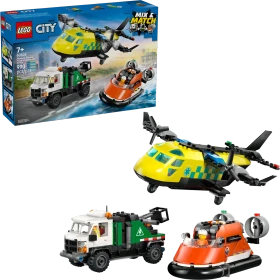LEGO City - Kombinationsset mit Flugzeug, Wartungsfahrzeug und Luftkissenboot