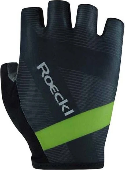 Roeckl Busano Fahrradhandschuhe black shadow/kiwi