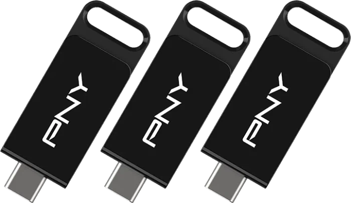 PNY Elite Type-C 128GB, USB-C, USB 3.2 Gen 1×1, 3er-Pack