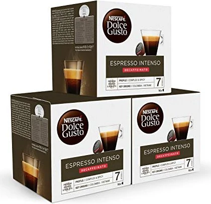 Nestlé Nescafe Dolce Gusto Decaffeinato Espresso Kaffeekapseln, 48 Stück (3x 16 Stück)