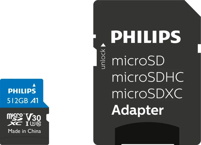 Philips Ultra Pro R100/W80 512GB Kit, UHS-I U3, A1, Class 10