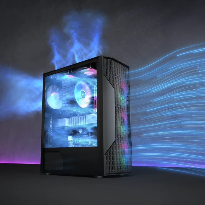 Cougar MX110 RGB, System Build Version, Glasfenster