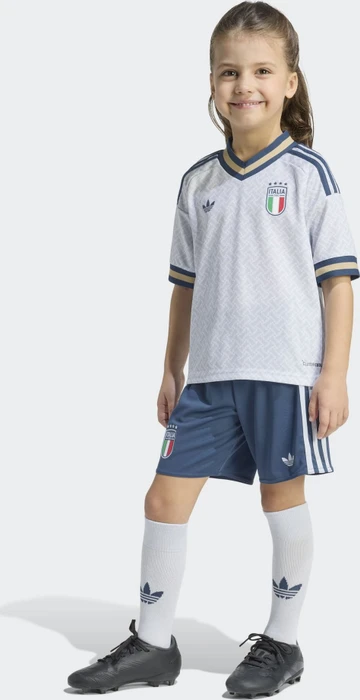 adidas Italien 2026 Auswärtsausrüstung kurzarm aeroblue (Junior)