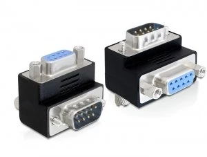 DeLOCK Adapter Seriell Stecker/Buchse gewinkelt 270°