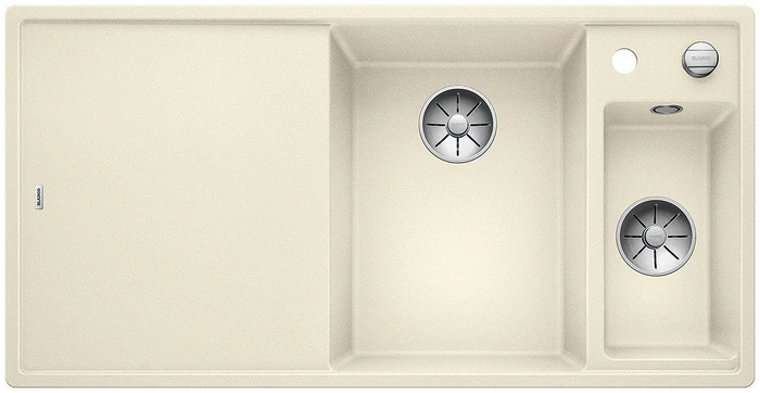 Blanco Axia III 6 S InFino Becken rechts mit Ablauffernbedienung jasmin inkl. Glasschneidebrett
