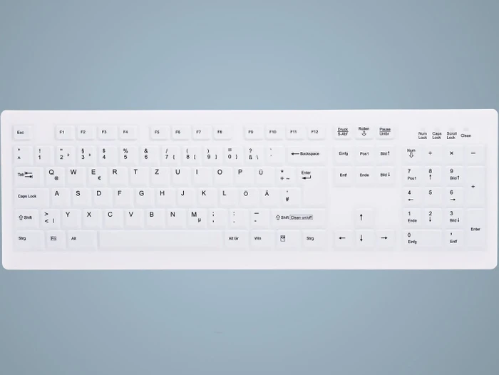 Contour Design Active Key desinfizierbare Funktastatur, weiß, USB, US