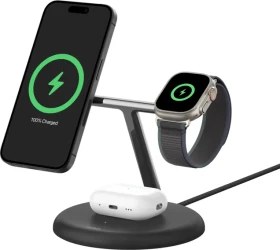 Belkin BoostCharge Pro kabellose magnetische 3-in-1-Ladestation mit Qi2 (15W) schwarz