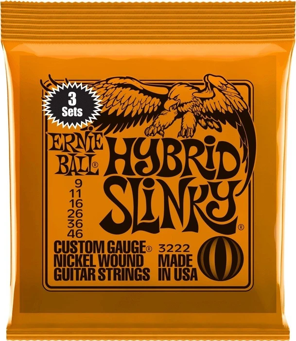 Ernie Ball Nickel Wound Hybrid Slinky 3-Pack