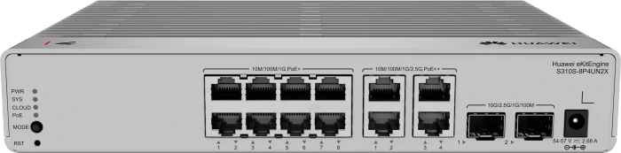 Huawei eKit SME Network eKitEngine S310S Series Desktop Gigabit Managed Switch, 12x RJ-45, 2x SFP+, 125W PoE++