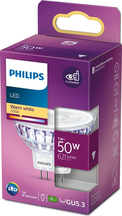 Philips LED Reflektor GU5.3 7-50W/827