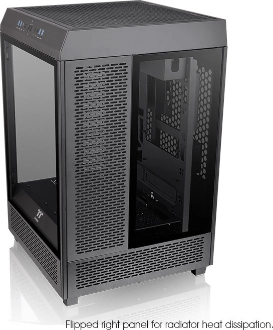 Thermaltake The Tower 500, schwarz, Glasfenster