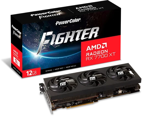 PowerColor Fighter Radeon RX 7700 XT, 12GB GDDR6, HDMI, 3x DP