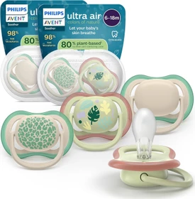 Philips Avent SCF087/26 Ultra Air Beruhigungsschnuller, 0-6M, Silikon, 4 Stück