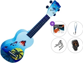 Mahalo Designer Series Soprano Ukulele Hawaii Blue Burst