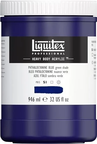 Liquitex Professional Heavy Body Acrylic phthalocyanine blue green shade, 946ml