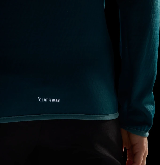 adidas Terrex Xperior Climawarm Light Fleece Hooded Jacke mystery green/preloved teal (Damen)