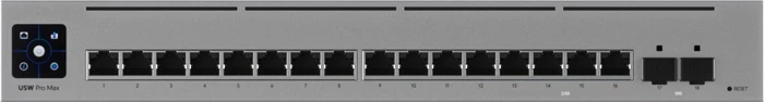 Ubiquiti UniFi Pro Max Rackmount Gigabit Smart Switch, 16x RJ-45, 2x SFP+