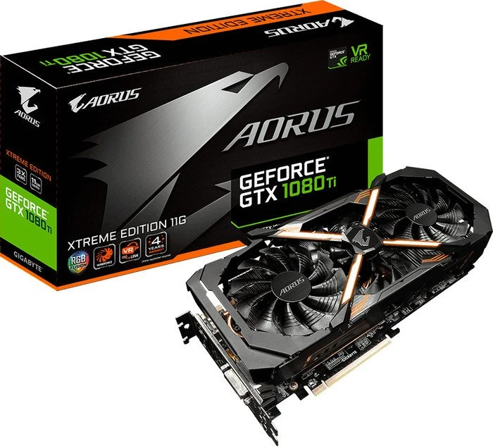 GIGABYTE AORUS GeForce GTX 1080 Ti Xtreme Edition 11G, 11GB GDDR5X, DVI, 2x HDMI, 3x DP