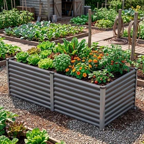 Vitavia Meta 858 Hochbeet 188x96cm granit/alu