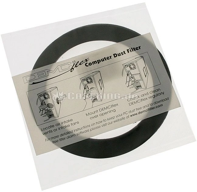 DEMCiflex Staubfilter 80mm rund schwarz/weiß