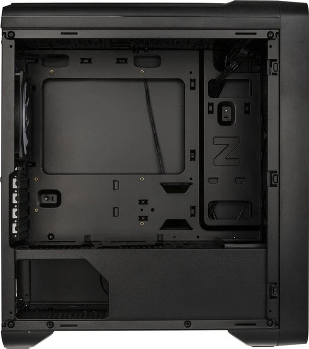 Zalman M3 Plus, schwarz, Glasfenster