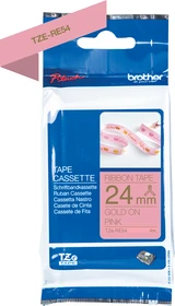 Brother TZe-RE54 Beschriftungsband, 24mm, gold/rosa