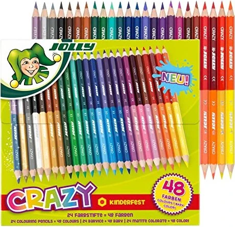 Jolly Supersticks Crazy Duo Buntstift sortiert, Etui, 24er-Set
