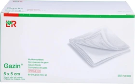 Lohmann & Rauscher Gazin Mullkompresse steril 12-fach, 5 x 5cm, 80 Stück (40x 2 Stück)