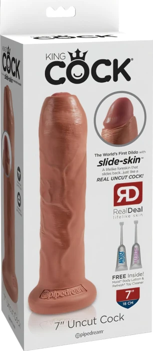 Pipedream King Cock 7" Uncut Cock tan