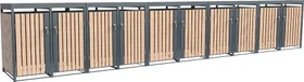 Westmann Planta Mülltonnenbox 10x 240l holzoptik/anthrazit