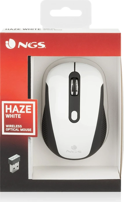 NGS Haze Wireless Mouse weiß, USB
