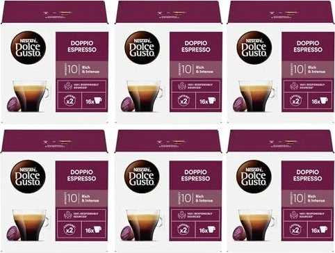 Nestlé Nescafe Dolce Gusto Espresso Kaffeekapseln, 96 Stück (6x 16 Stück)