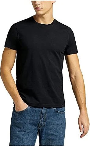 Lee Crew 2er-Pack T-Shirt kurzarm schwarz (Herren)