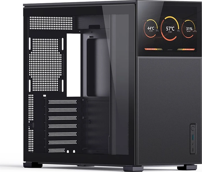 Jonsbo D41 Mesh Screen Black, schwarz, Glasfenster