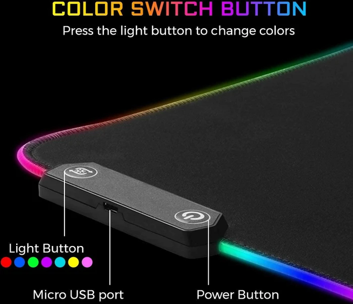 The G-Lab Pad Rubidium XXL RGB Gaming Mauspad, schwarz