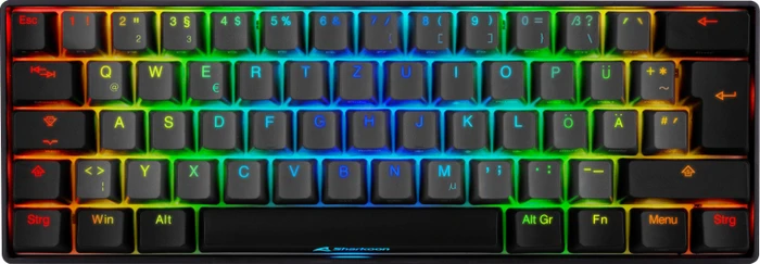 Sharkoon Skiller SAC20 S4 Keycap Set for Skiller SGK50 S4, Kunststoff (PBT) Double-Shot, schwarz/grau, 62 Tasten, ISO-DE