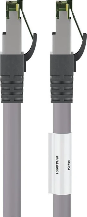 goobay Patchkabel, Cat8.1, S/FTP, RJ-45/RJ-45, 0.25m, grau